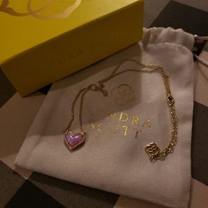 Kendra Scott Purple Heart Necklace